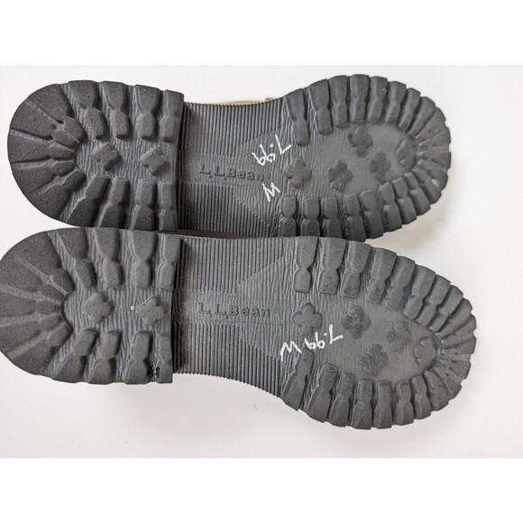 LL Bean Tasseled Leather Loafers Moccasins Women 7 M Tan Suede Rubber Soles - Picture 10 of 10